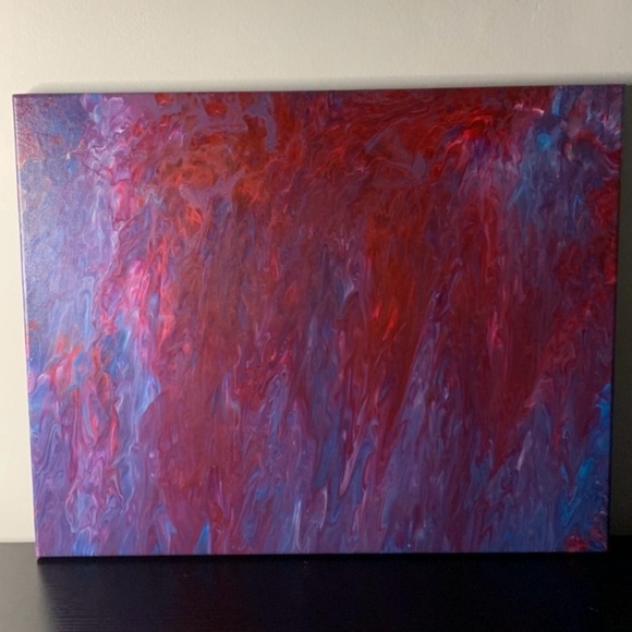 Original Abstract Art 16x20 One Of Kind Handmade Painting On Canvas - Picture 1 of 3
